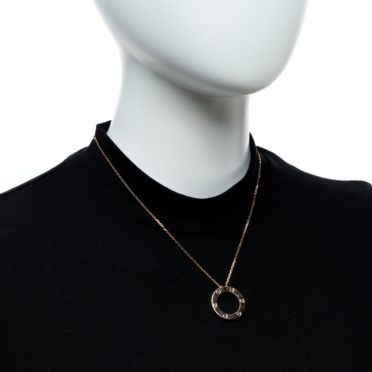 Cartier 18K Pink Gold LOVE Pendant Necklace 2 of 6