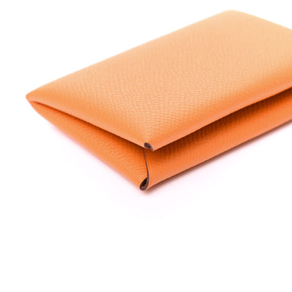 Hermes Epsom Calvi Card Case Abricot 8 of 10