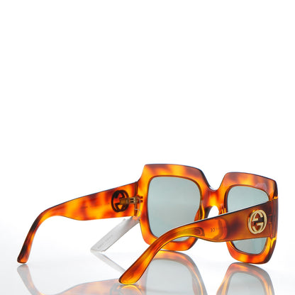 Gucci Acetate Square Frame Sunglasses GG 0053S Havana 4 of 6