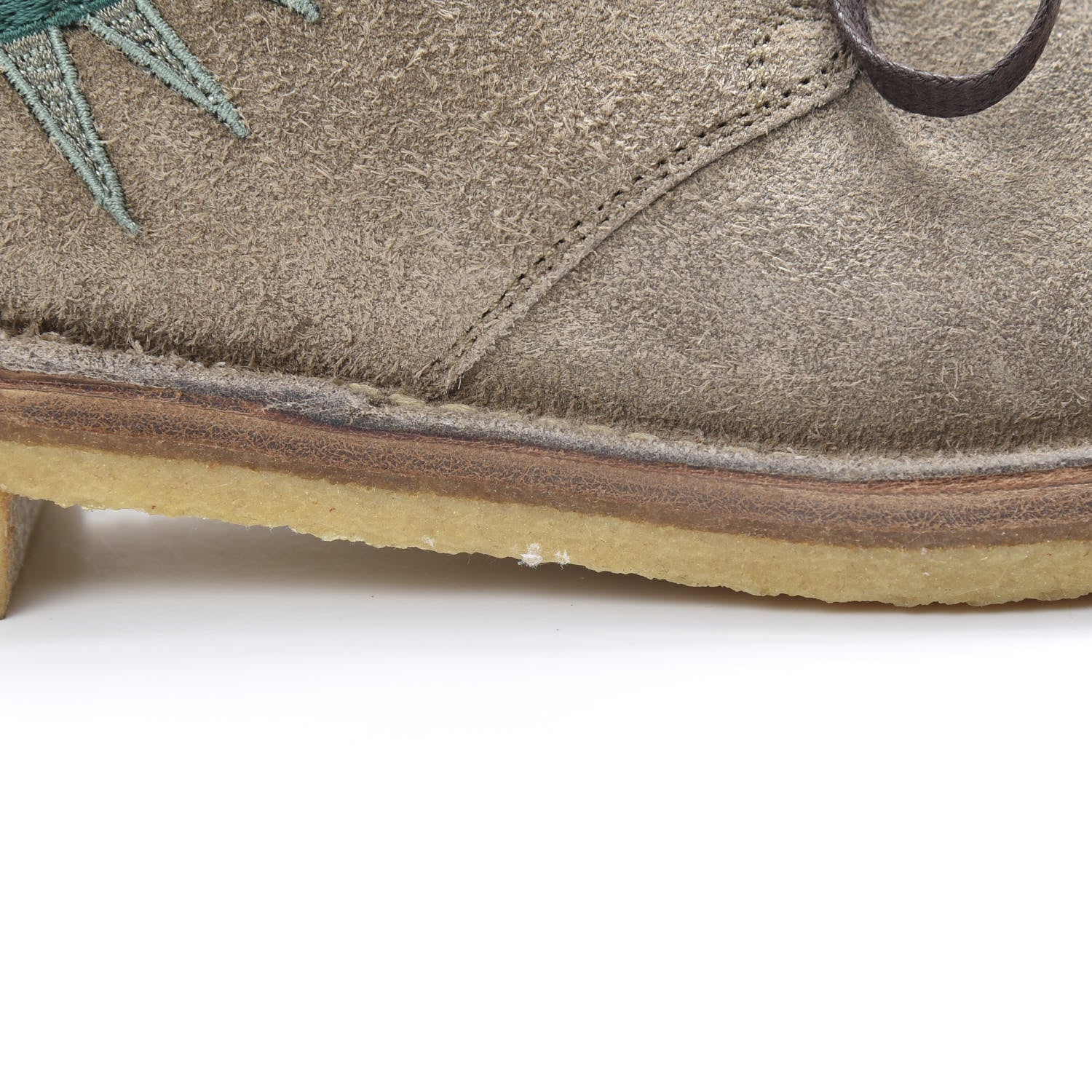 Gucci Suede Embroidered Mens UFO and Owl Boots 11.5 Beige 9 of 11
