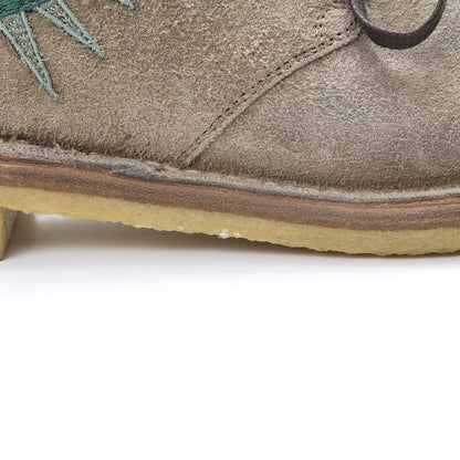 Gucci Suede Embroidered Mens UFO and Owl Boots 11.5 Beige 9 of 11