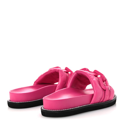 Louis Vuitton Calfskin Embossed Monogram Sunset Flat Comfort Mule 38.5 Rose Pop 5 of 13