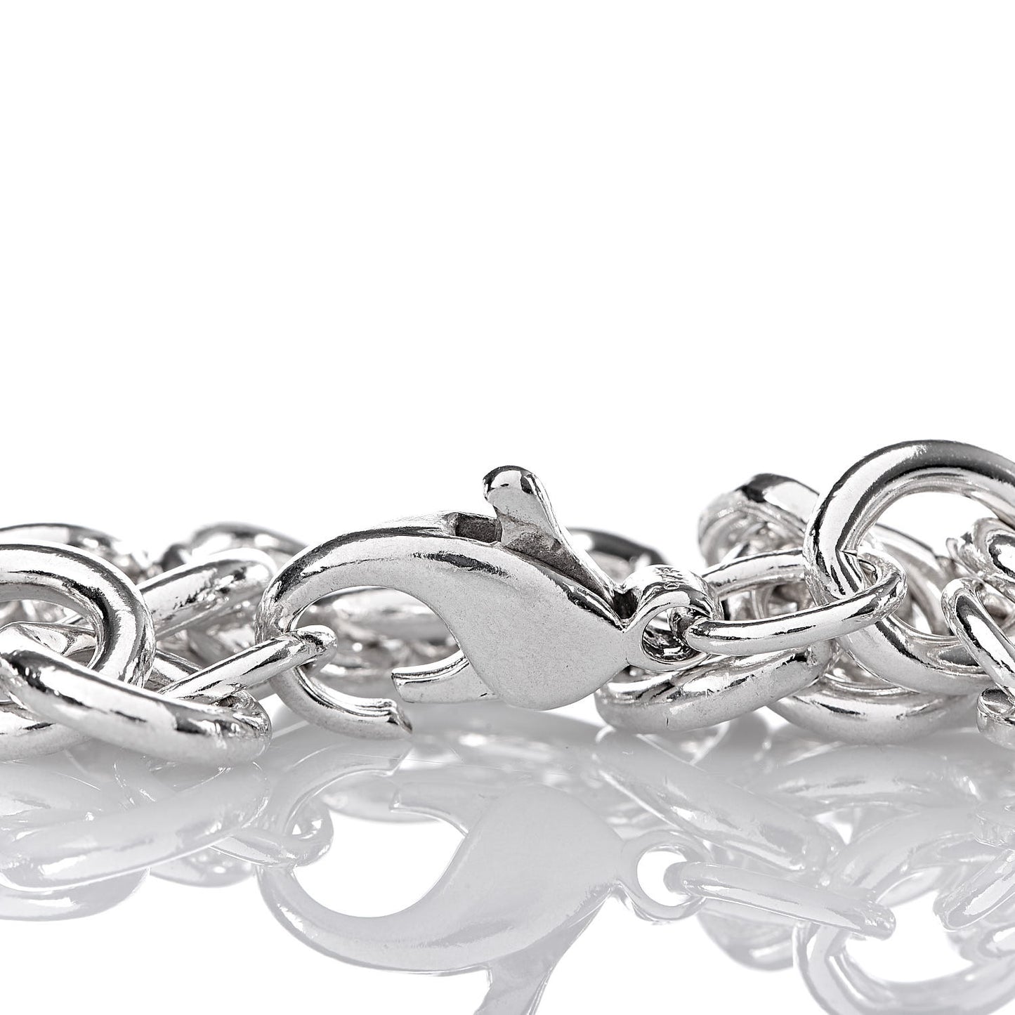 Sterling Silver Heart Tag Charm Bracelet