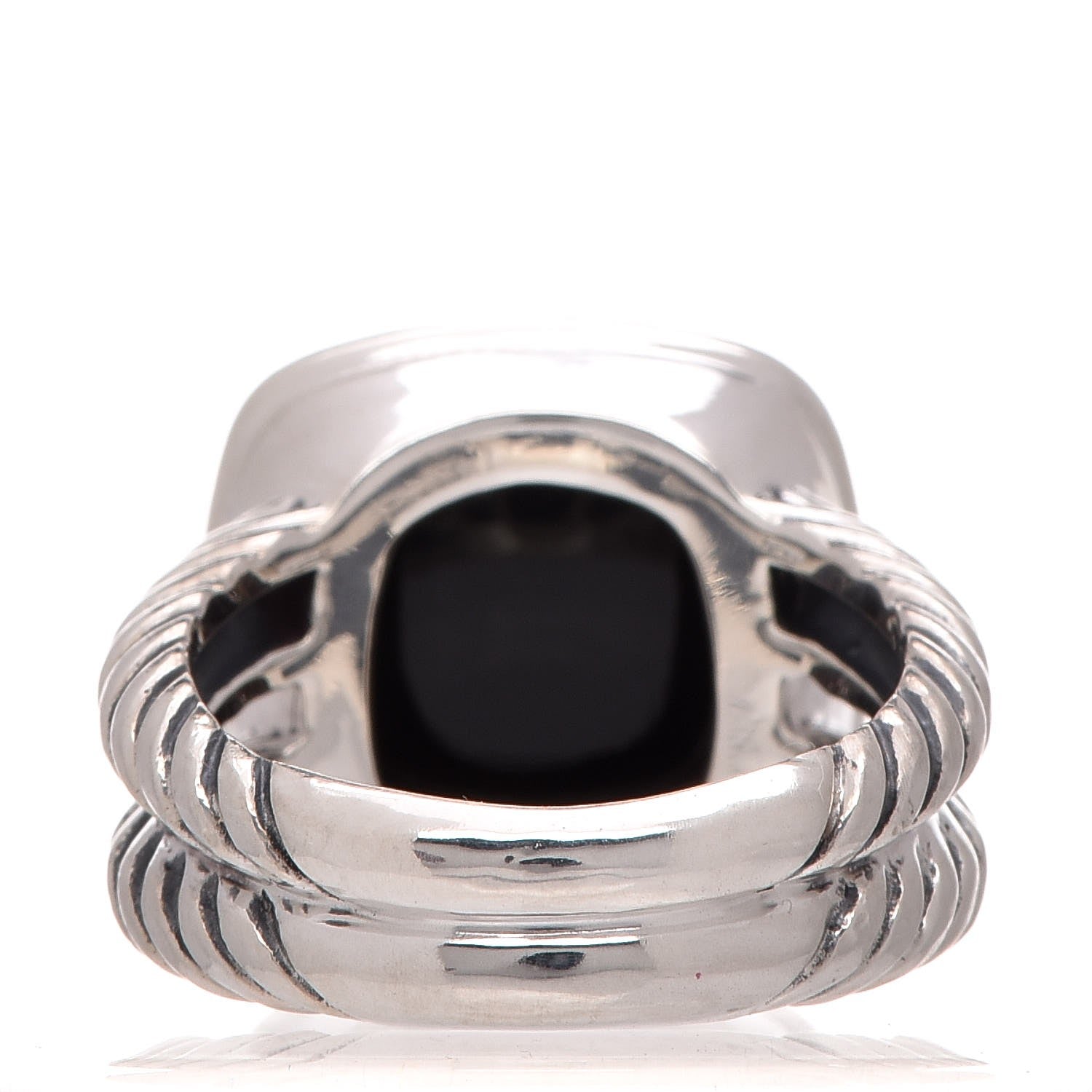 David Yurman Sterling Silver Diamond Black Onyx 11mm Albion Ring 52 6 3 of 6