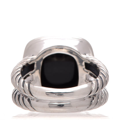 David Yurman Sterling Silver Diamond Black Onyx 11mm Albion Ring 52 6 3 of 6