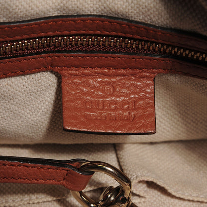 Gucci Pebbled Calfskin Medium Soho Shoulder Bag Moka 6 of 9