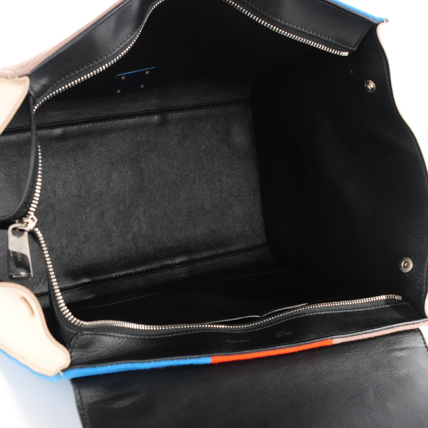 Calfskin Wool Medium Trapeze Multicolor