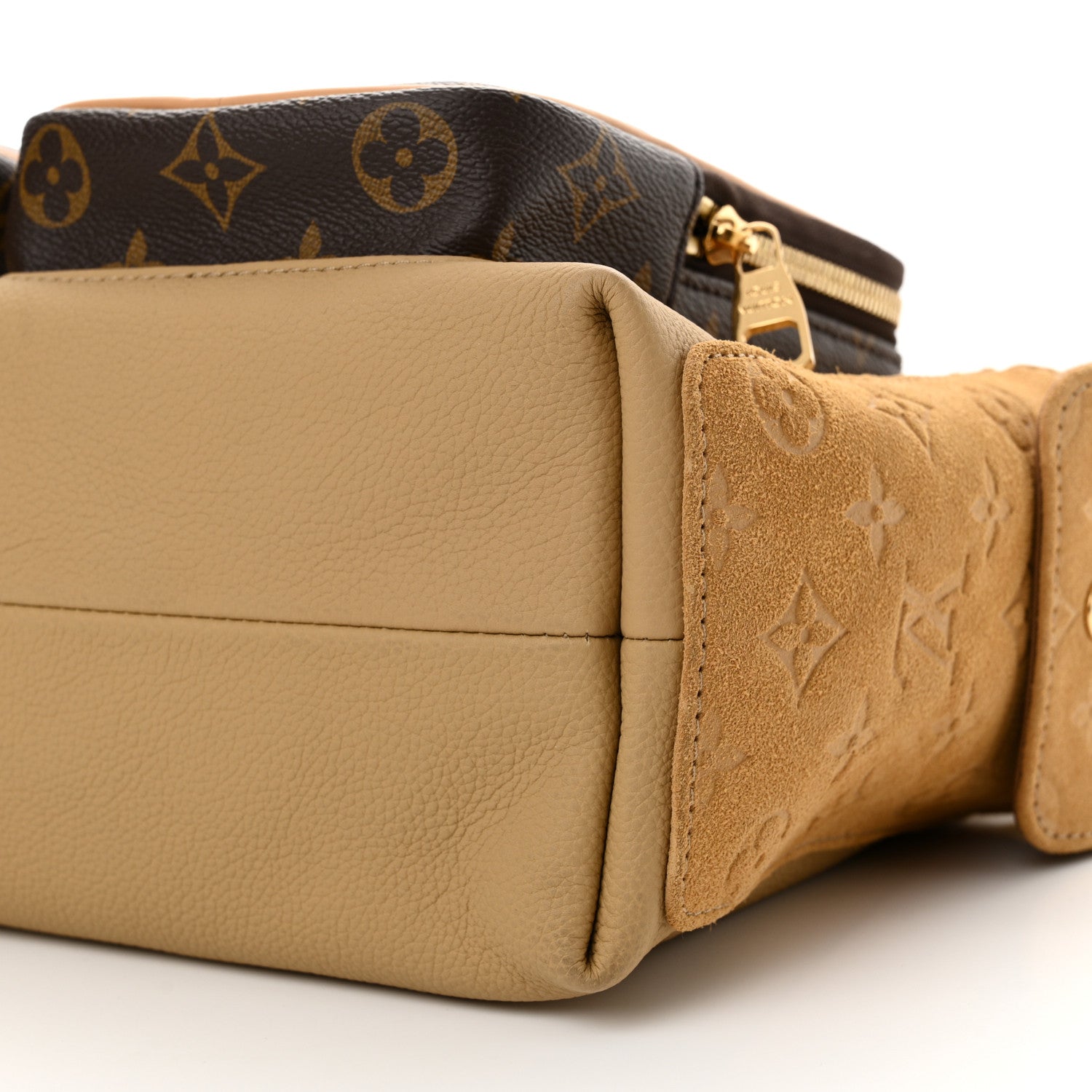 Louis Vuitton Grained Cowhide Monogram Hobo Cargo Beige 9 of 9