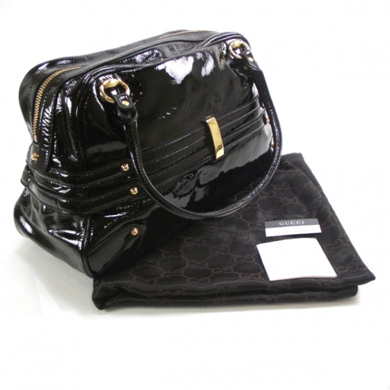 Patent Leather Wave Boston Black