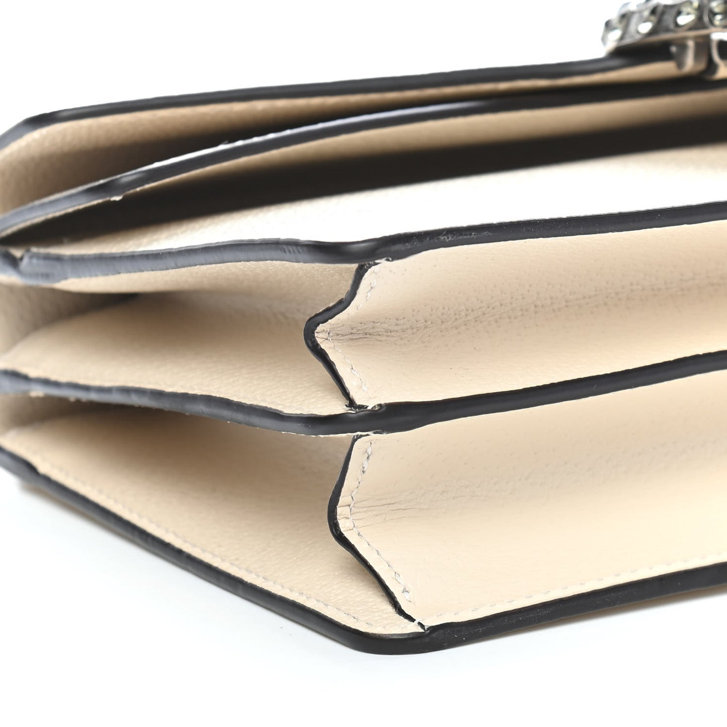 Textured Calfskin Crystal Small Dionysus Shoulder Bag Mystic White