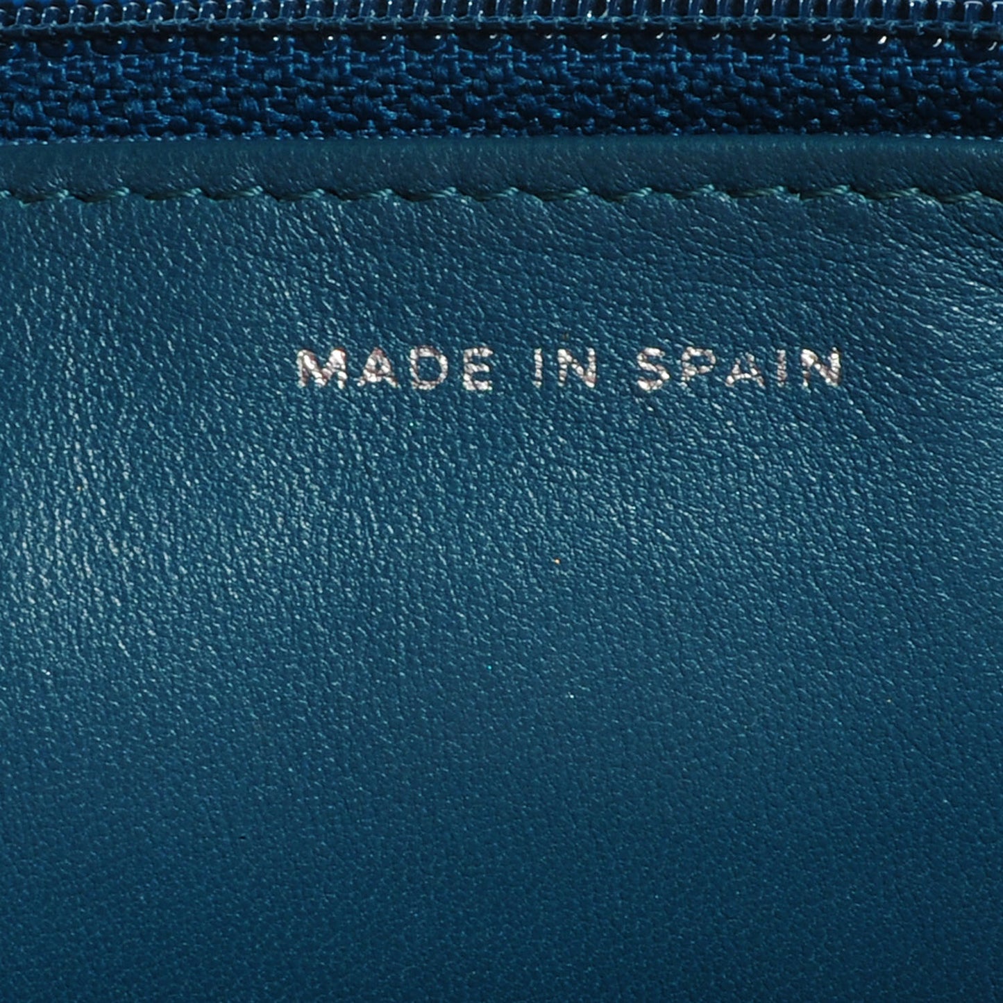 Lambskin Quilted Wallet On Chain WOC Turquoise