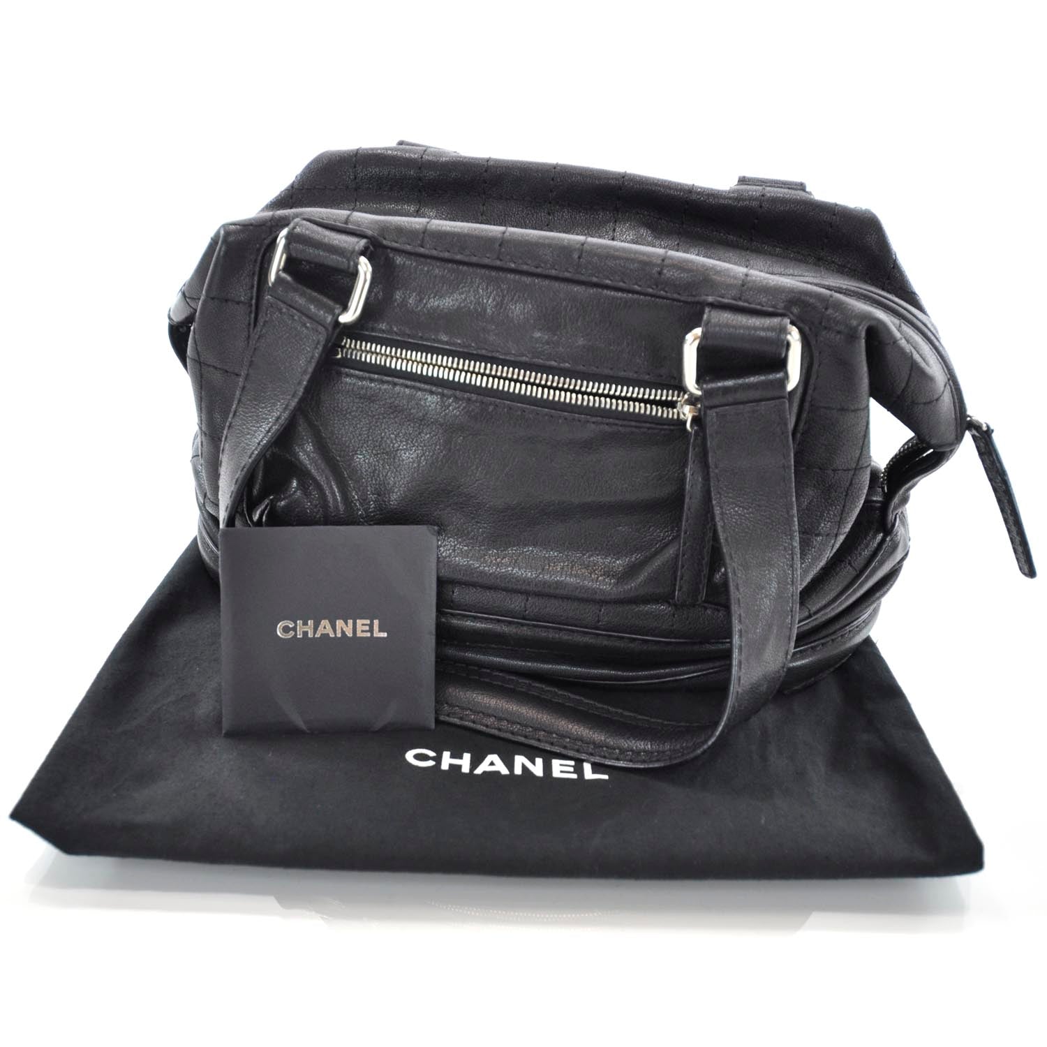 Chanel Leather Essential Bowler Black 3 of 9