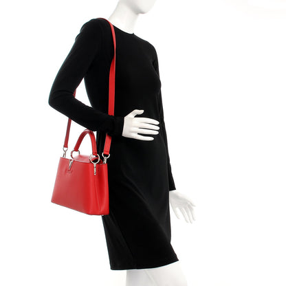 Louis Vuitton Taurillon Capucines BB Rubis 2 of 9