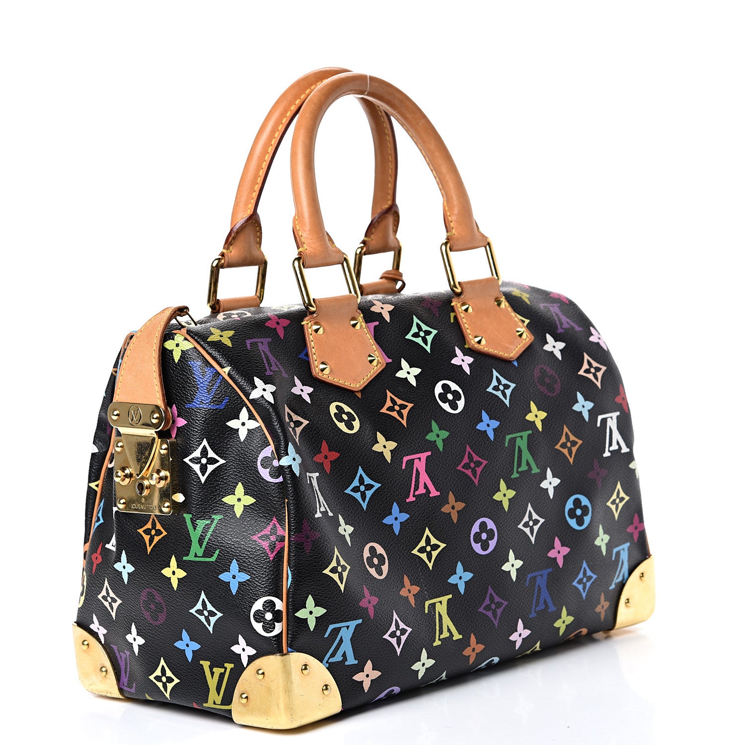 Louis Vuitton Monogram Multicolor Speedy 30 Black 2 of 17