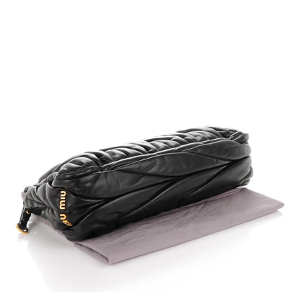 Miu Miu Nappa Matelasse Clutch Black 4 of 7