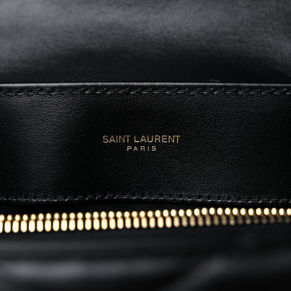 Saint Laurent Calfskin Y Quilted Monogram Medium Loulou Chain Satchel Black 7 of 11
