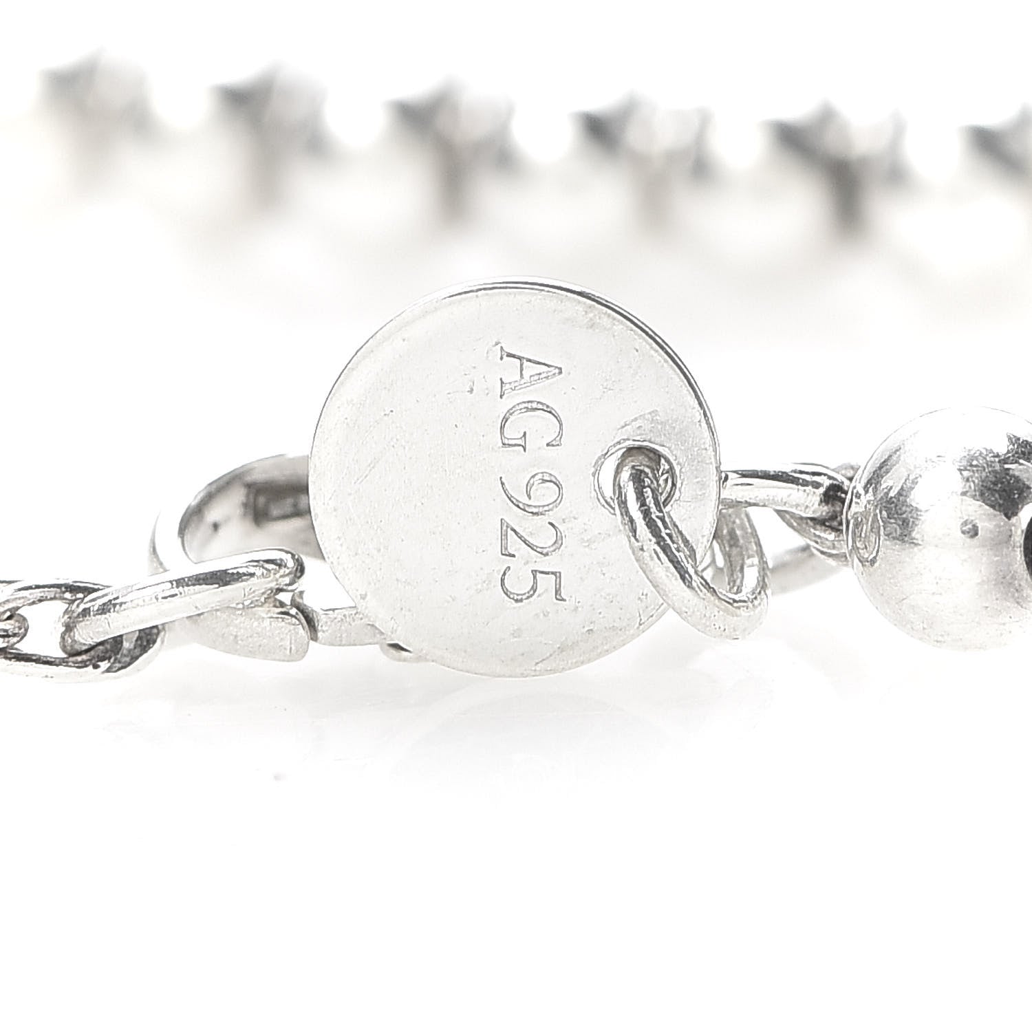 Tiffany Sterling Silver 4mm Bow Bead Bracelet 6 of 7