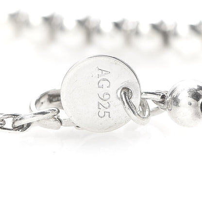 Tiffany Sterling Silver 4mm Bow Bead Bracelet 6 of 7