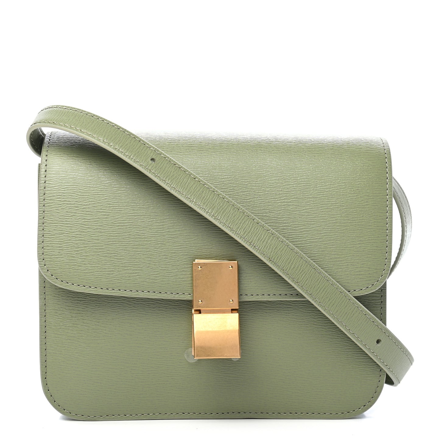 Liege Calfskin Teen Classic Box Flap Bag Sage