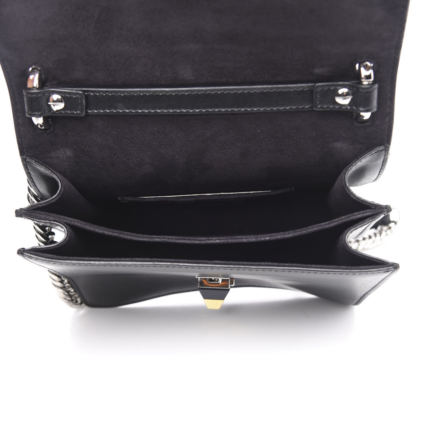 Fendi Vitello Liberty Studded Small Kan I Shoulder Bag Black Multicolor 6 of 10