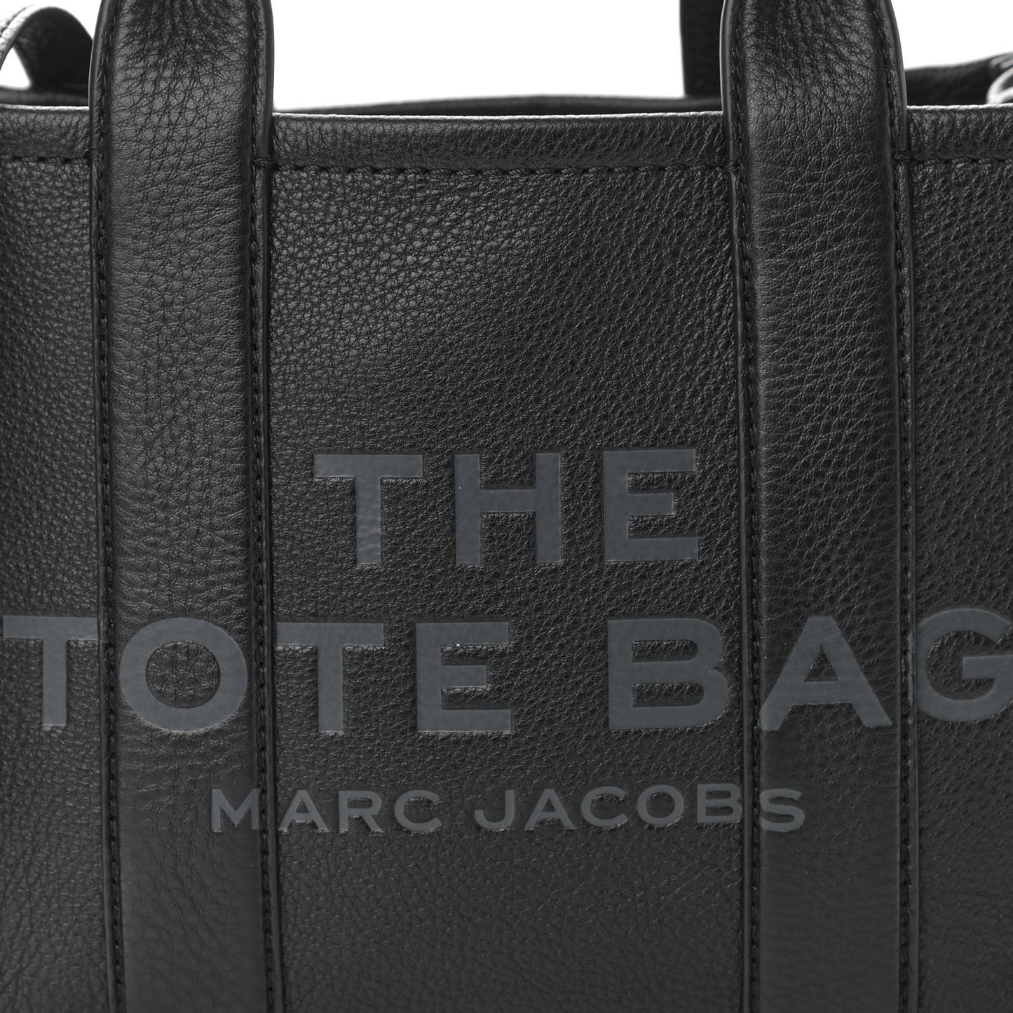 Grained Calfskin Small The Tote Bag Black