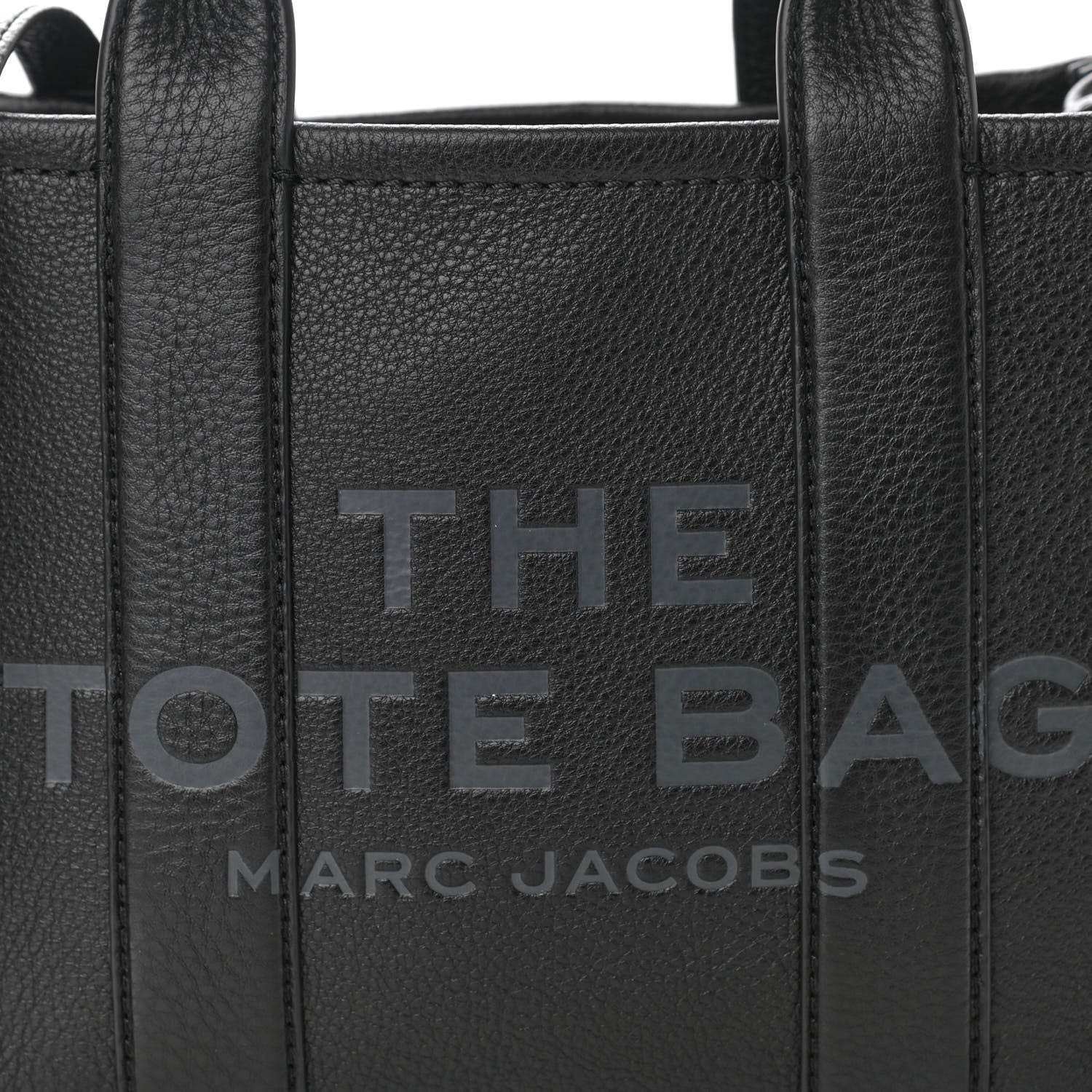 Marc Jacobs Grained Calfskin Small The Tote Bag Black 9 of 11