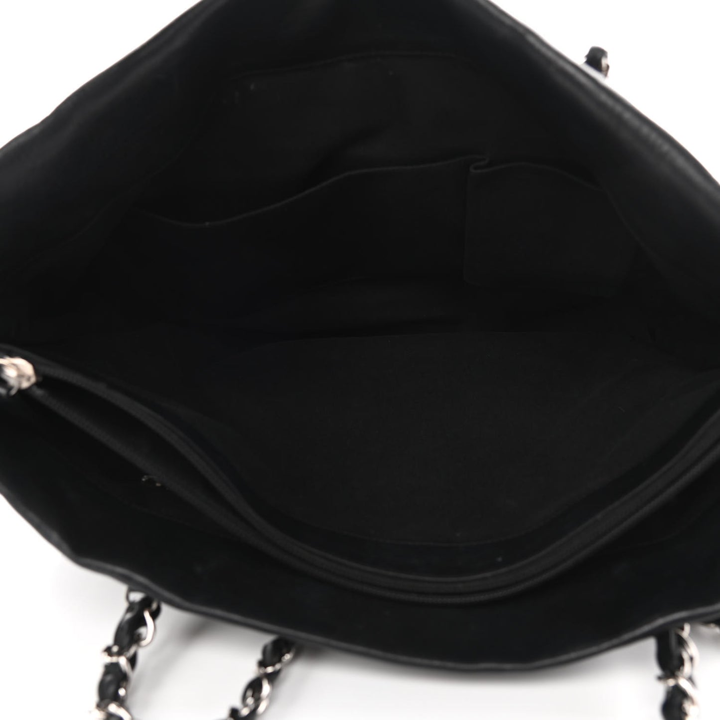 Calfskin Large Front Flap Tote Black