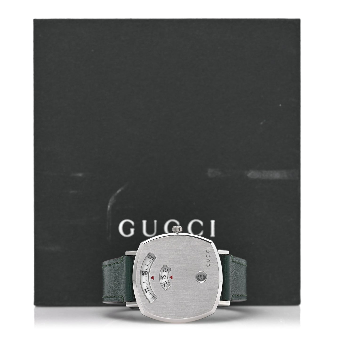 Stainless Steel Calfskin 35mm Grip Quartz Watch Green