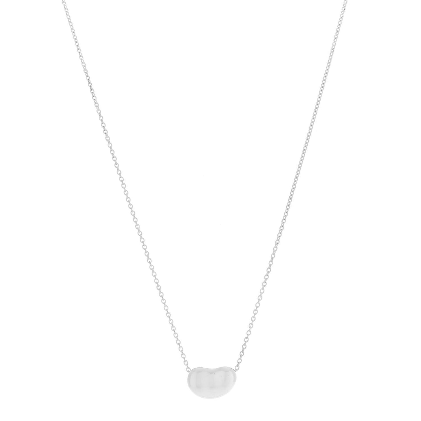 Sterling Silver 12mm Elsa Peretti Bean Pendant Necklace