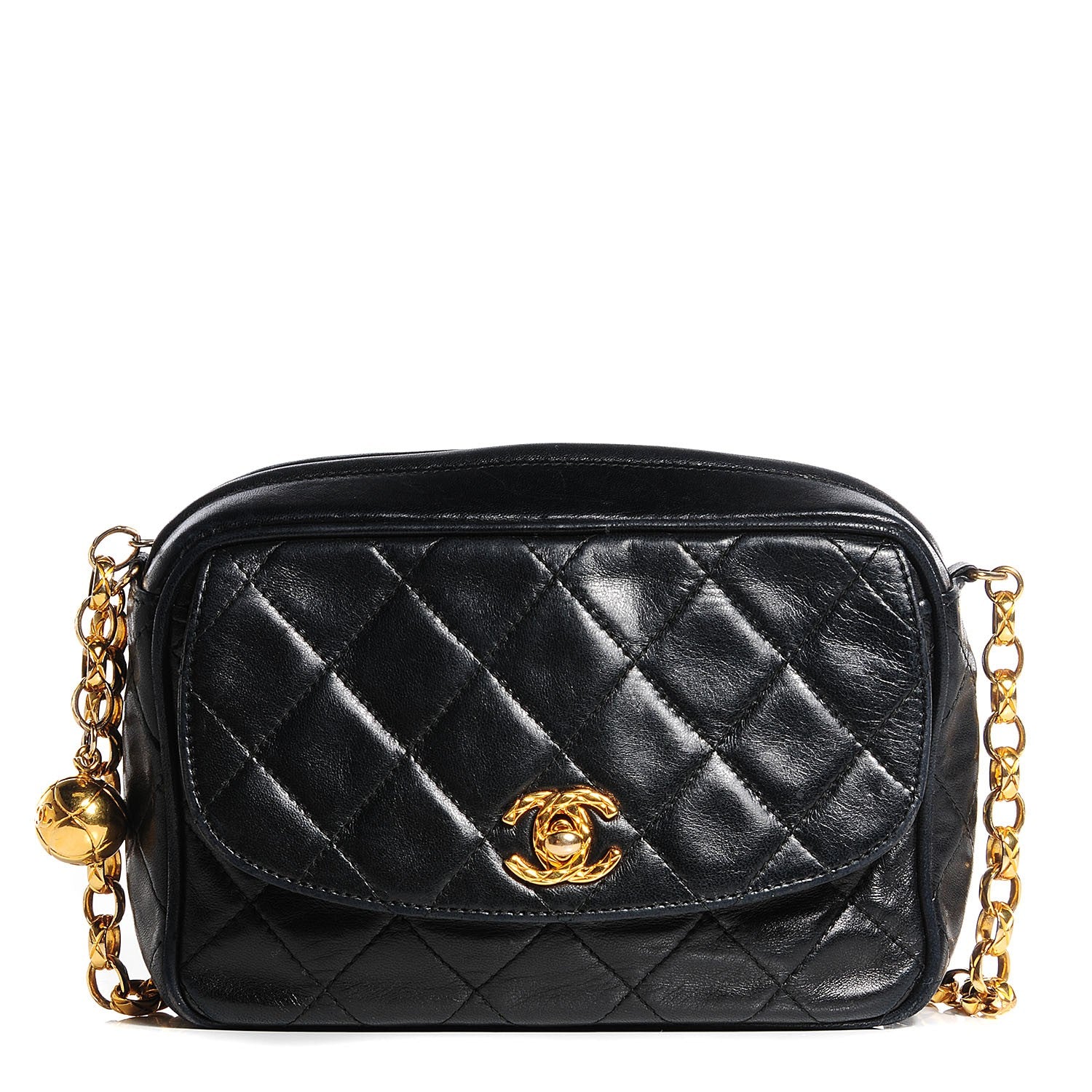 Chanel Lambskin Quilted Camera Case Black 1 of 9