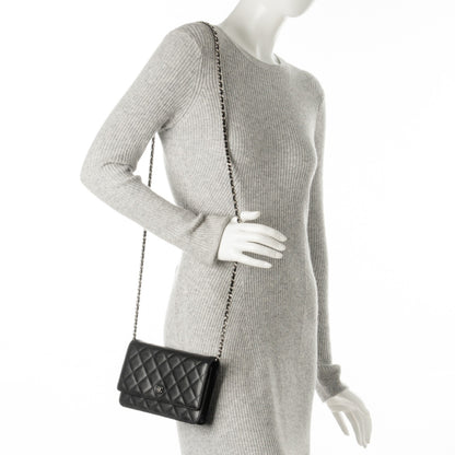Chanel Caviar Quilted Wallet On Chain WOC Black 2 of 7