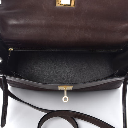 Hermes Pony Hair Swift Kelly Retourne 32 Chocolate 10 of 39