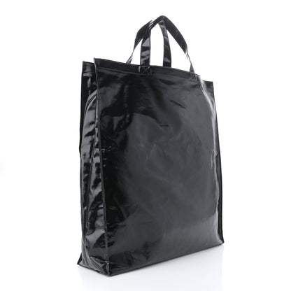 Gucci Patent Canvas Frame Logo Vertical Tote Black Crop 3 of 10
