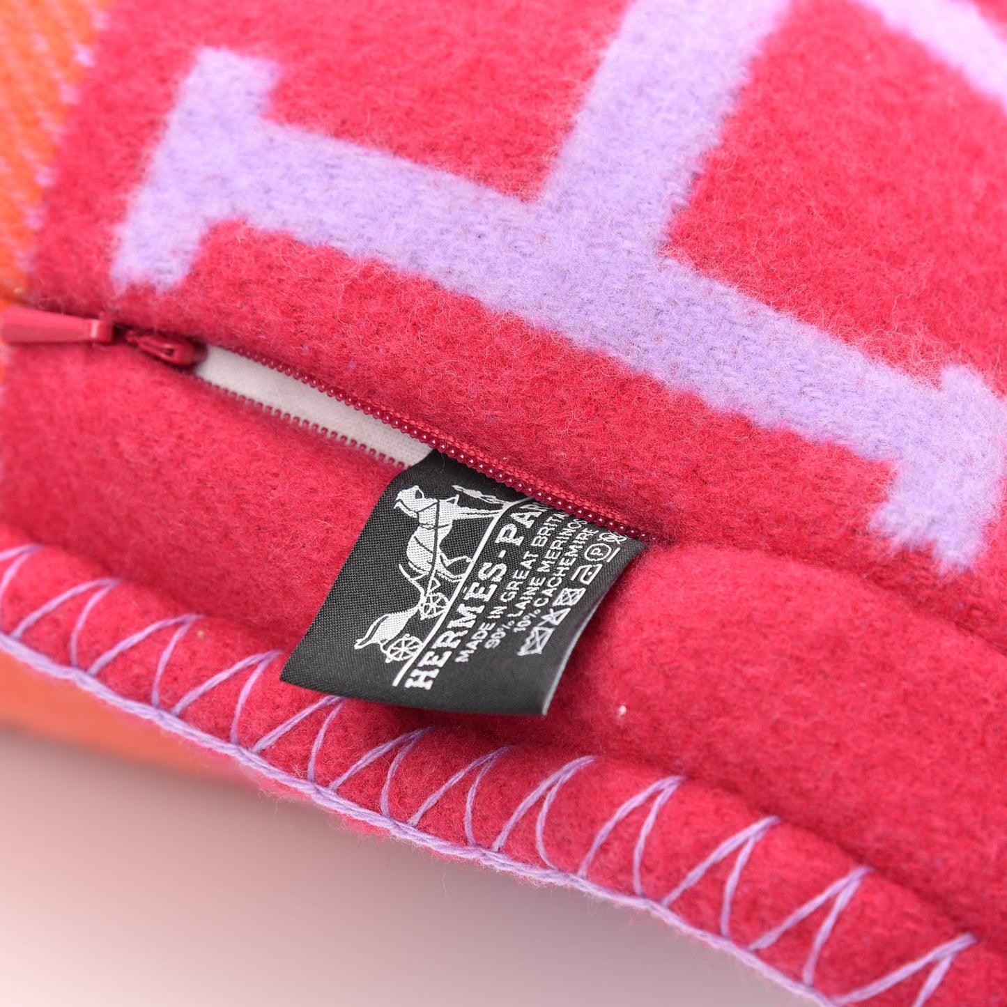 Wool Cashmere Avalon III Pillow PM Fuchsia Geranium