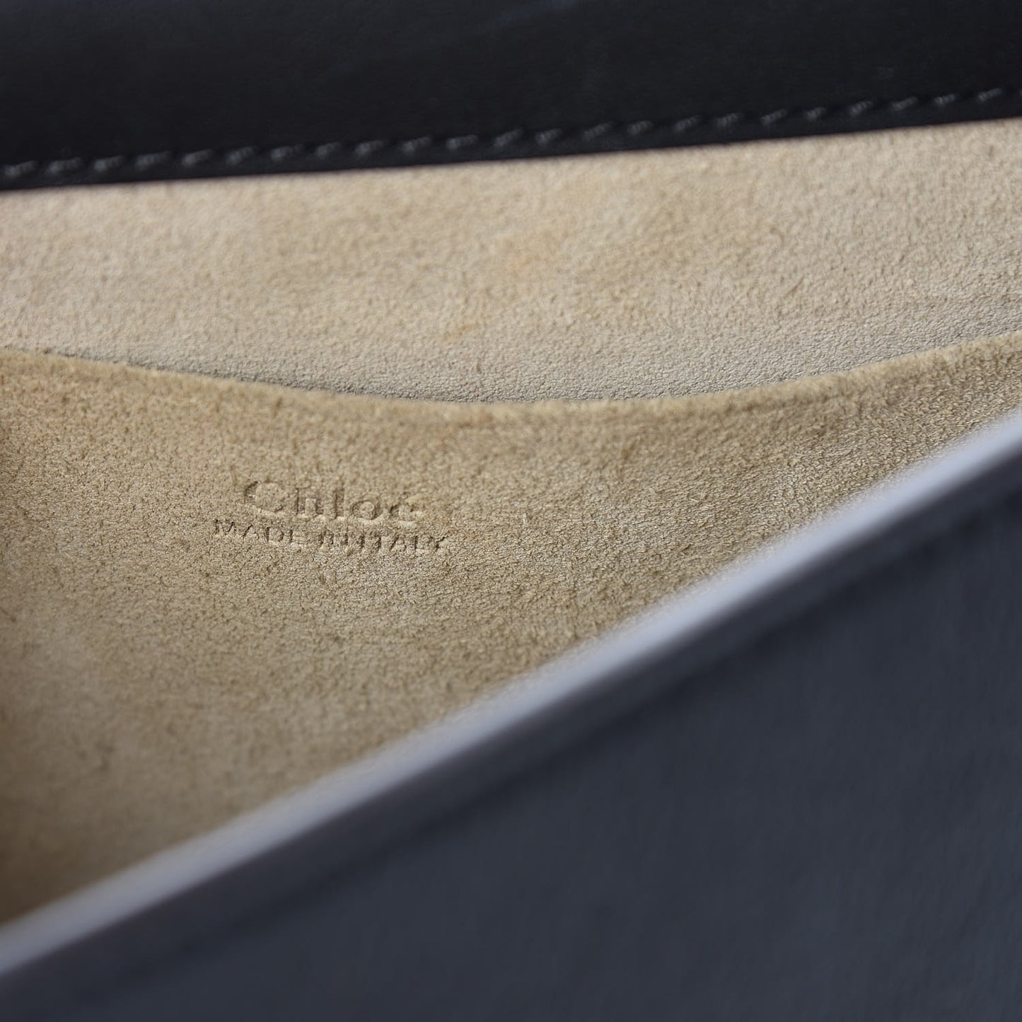 Calfskin Suede Medium Nile Bracelet Bag Black