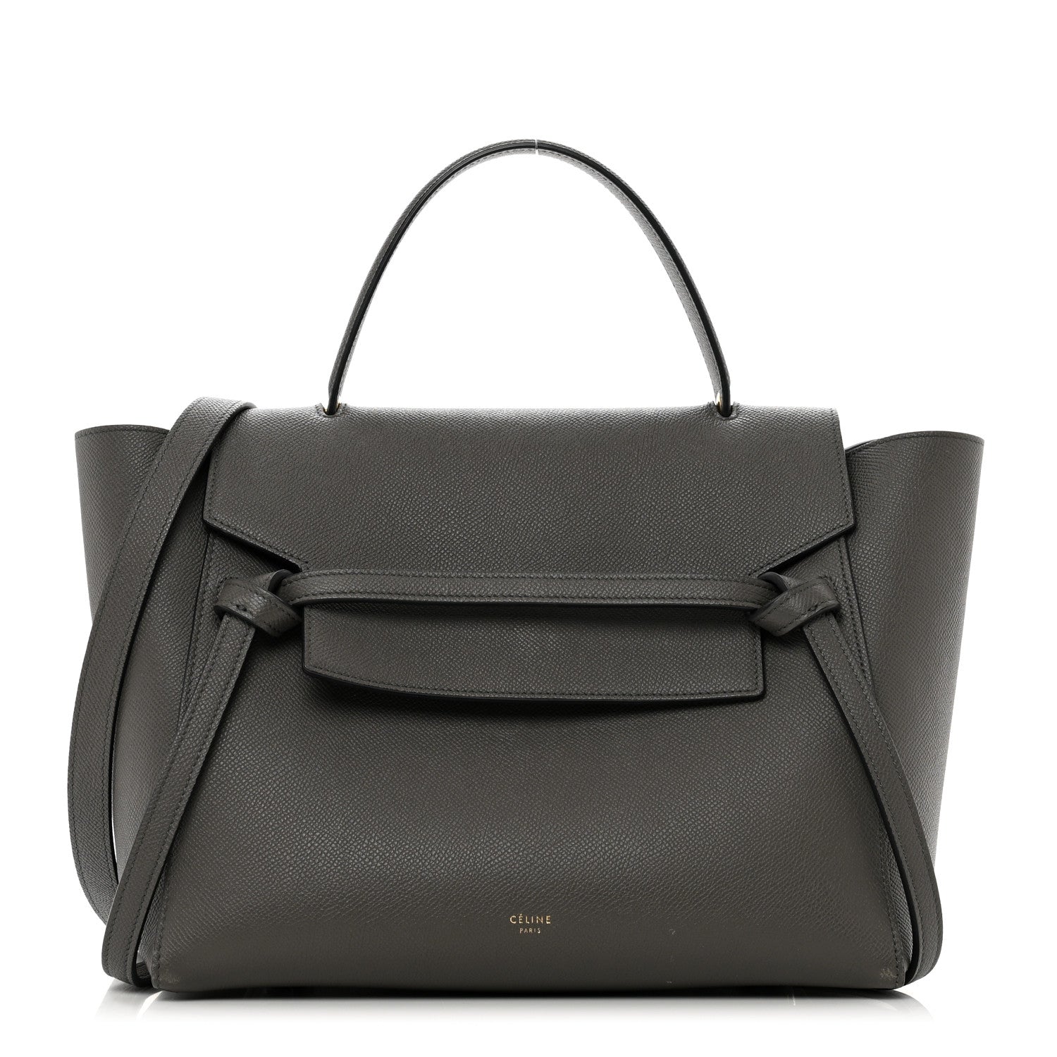 Celine Grained Calfskin Mini Belt Bag Grey 1 of 10