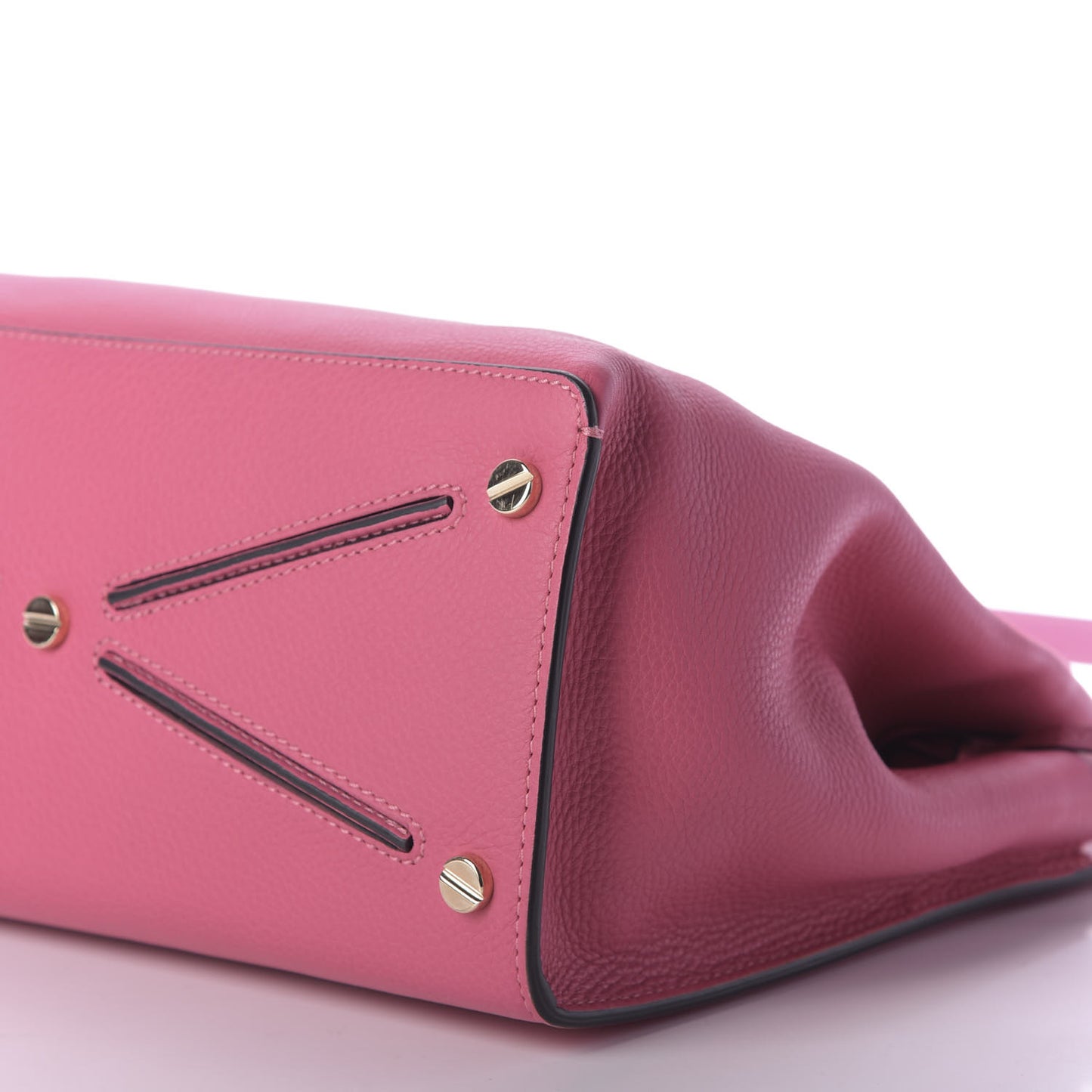Pebbled Calfskin Large JoyLock Satchel Shadow Pink