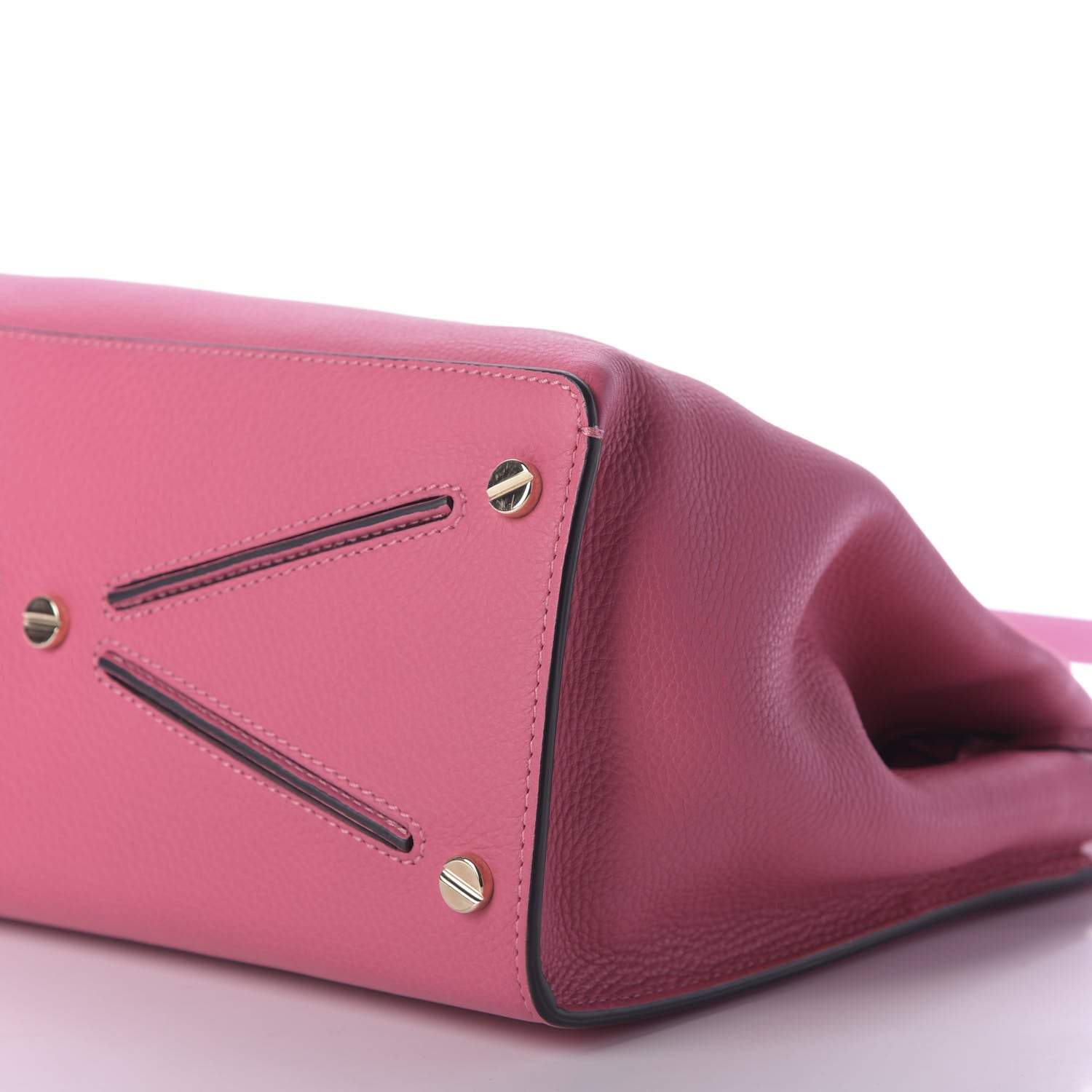 Valentino Garavani Pebbled Calfskin Large JoyLock Satchel Shadow Pink 8 of 9
