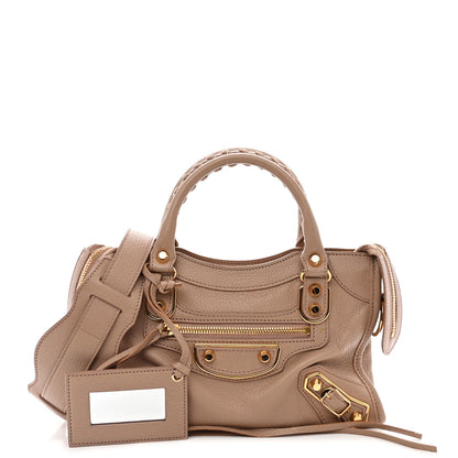 Balenciaga Chevre Gold Metallic Edge Hardware Mini City Rose Des Sables 1 of 9