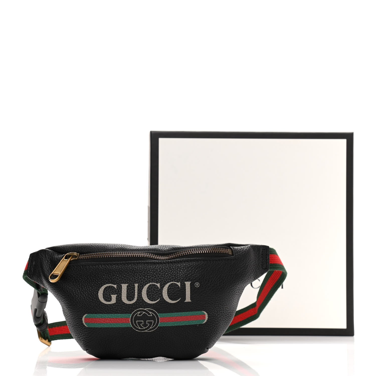 Gucci Grained Calfskin Small Logo Belt Bag Black 11 of 11