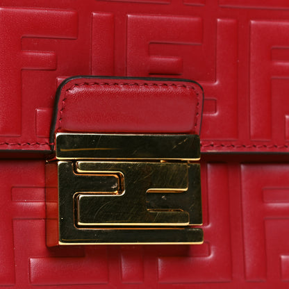 Fendi Vitello Liberty FF 1974 Embossed Small Kan U Shoulder Bag Fragola 2 of 5