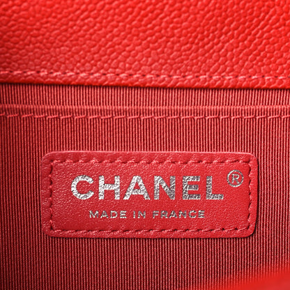 Chanel Caviar Quilted Medium Boy Flap Red 8 of 9