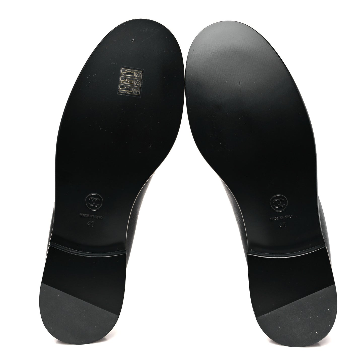 Lambskin CC Mocassin Loafers 41 Black