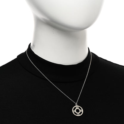 Tiffany Sterling Silver Medium Atlas Open Pendant Necklace 2 of 5
