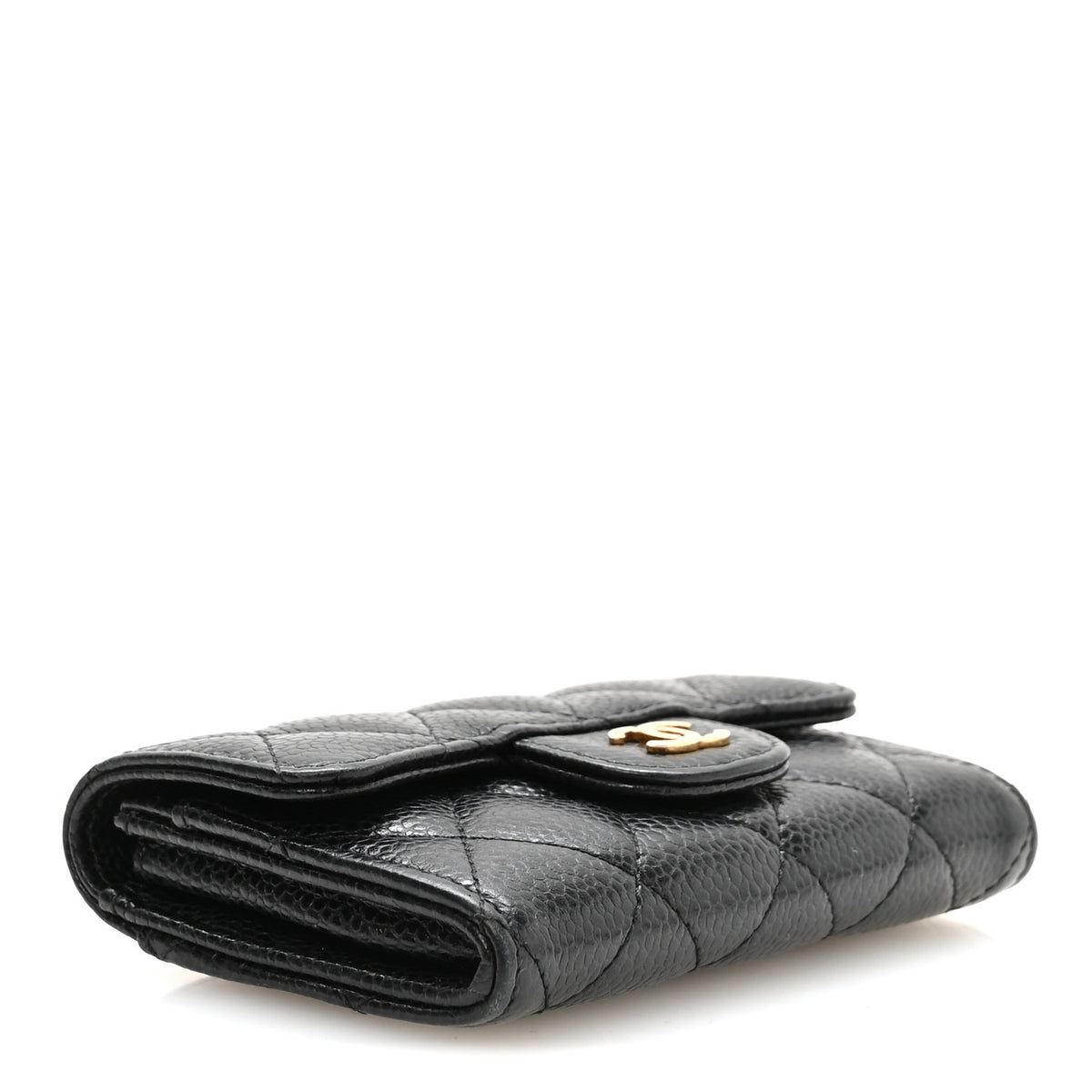 Chanel Caviar Quilted Flap Card Holder Wallet Black 4 of 9