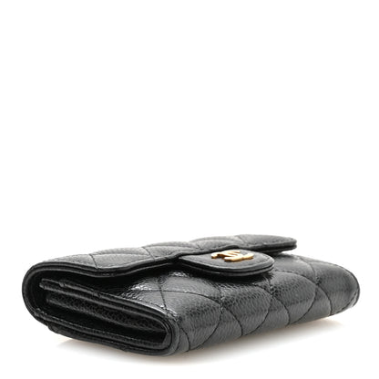 Chanel Caviar Quilted Flap Card Holder Wallet Black 4 of 9