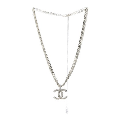 Chanel Crystal CC Multi Strand Chain Necklace Gold 3 of 5