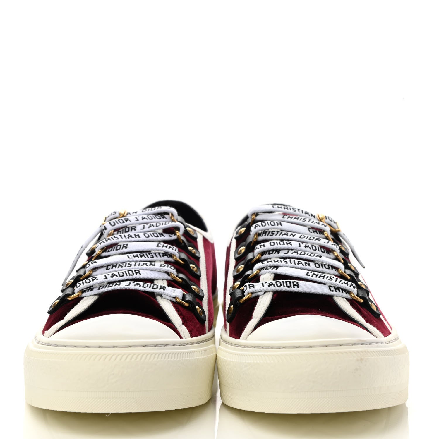 Christian Dior Velvet Walk'N'Dior Low Top Sneakers 41 Deep Amaranth 2 of 9