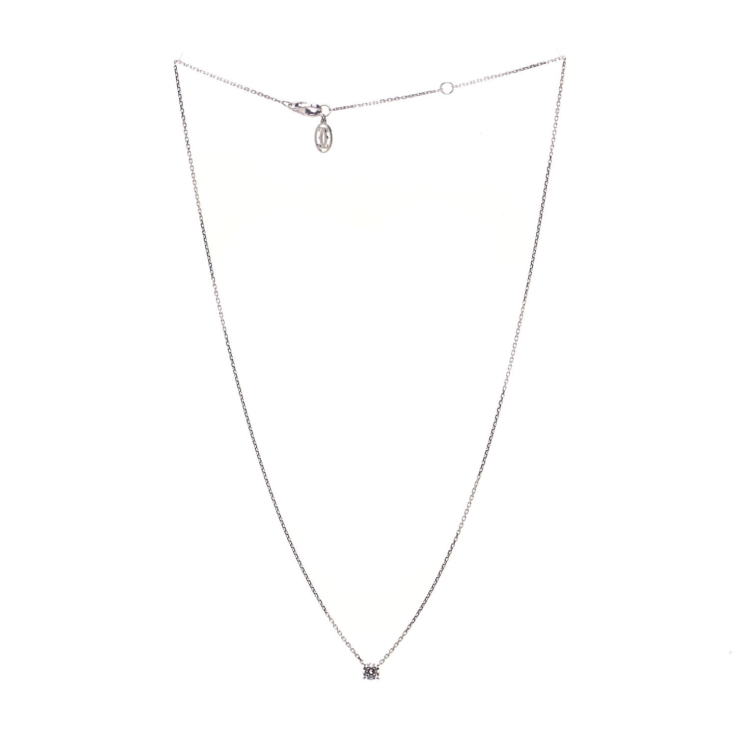 18K White Gold Diamond .30ct 1895 Pendant Necklace