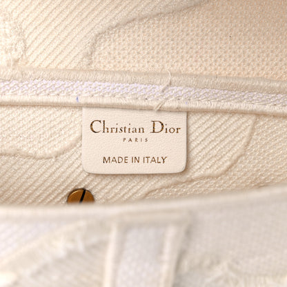 Christian Dior Canvas Embroidered Camouflage Saddle Bag White 6 of 28